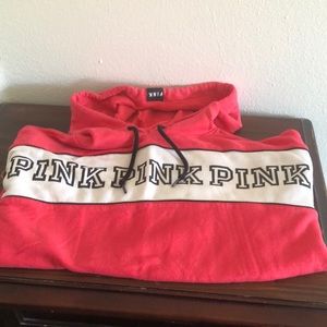 Pink hooded sweatshirt